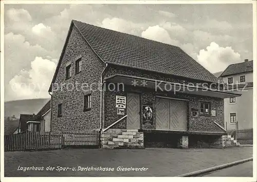 AK / Ansichtskarte Gieselwerder Lagerhaus Spar und Darlehnskasse Kat. Oberweser