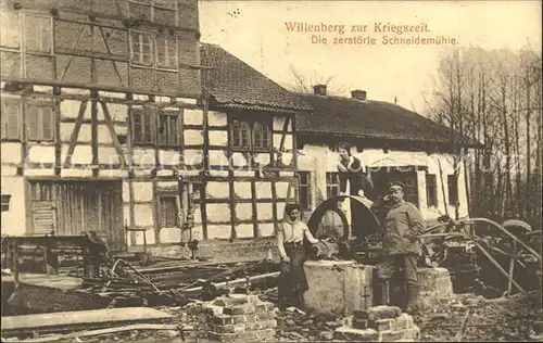 AK / Ansichtskarte Willenberg Die zerstoerte Schneidemuehle / Pegnitz /Bayreuth LKR