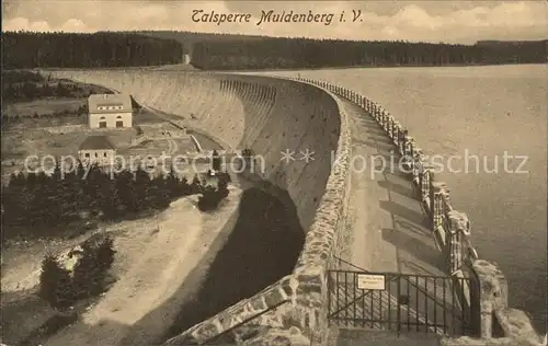 AK / Ansichtskarte Muldenberg Vogtland Talsperre Sperrmauer Stausee Kat. Schoeneck Vogtland