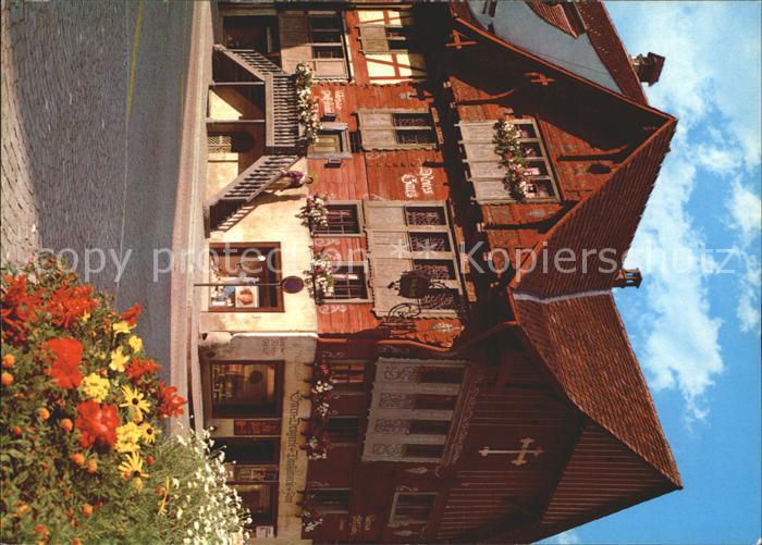 Ak Ansichtskarte Dornbirn Vorarlberg Rotes Haus Gaststaette Kat
