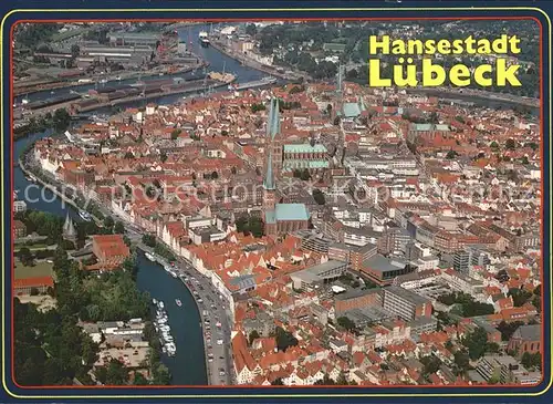 AK / Ansichtskarte Luebeck Altstadt Hansestadt Trave Fliegeraufnahme Kat. Luebeck