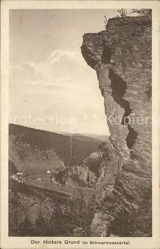 AK / Ansichtskarte Zoeblitz Sachsen Hintere Grund Schwarzwassertal Felsen Erzgebirge Kat. Zoeblitz