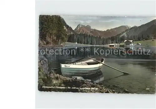 AK / Ansichtskarte Vilsalpsee Alpengasthof Vilsalpsee mit Aggenstein Seemotiv
