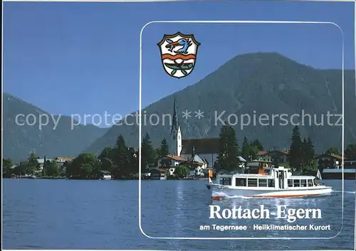 AK / Ansichtskarte Rottach Egern mit Wallberg und Bodenschneid am Tegernsee Kat. Rottach Egern