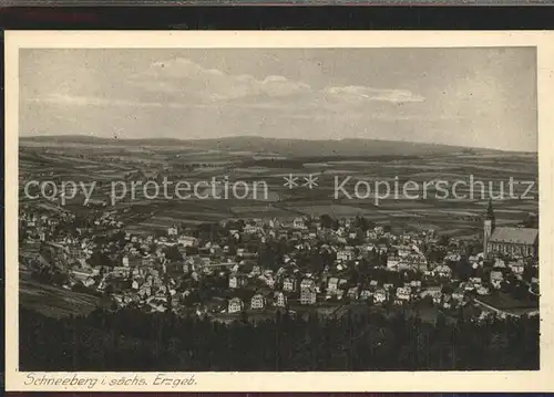 AK / Ansichtskarte Schneeberg Erzgebirge Panorama Kupfertiefdruck Kat. Schneeberg