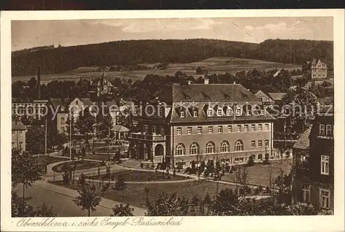 AK / Ansichtskarte Oberschlema Erzgebirge Kurhotel Radiumbad Kupfertiefdruck Kat. Bad Schlema