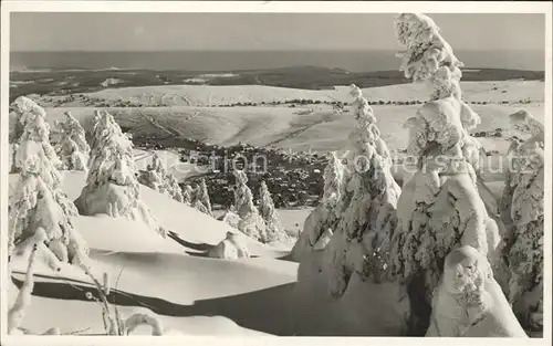 AK / Ansichtskarte Oberwiesenthal Erzgebirge Winter Panorama Kat. Oberwiesenthal