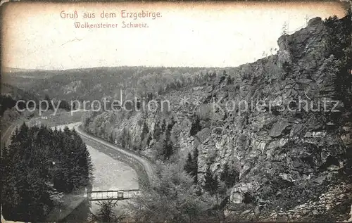 AK / Ansichtskarte Wolkenstein Erzgebirge Partie aus der Wolkensteiner Schweiz Kat. Wolkenstein