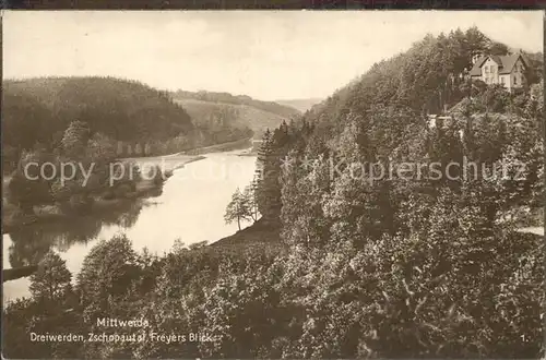 AK / Ansichtskarte Mittweida Dreiwerden Zschopautal Freyers Blick Trinks Postkarte Kat. Mittweida