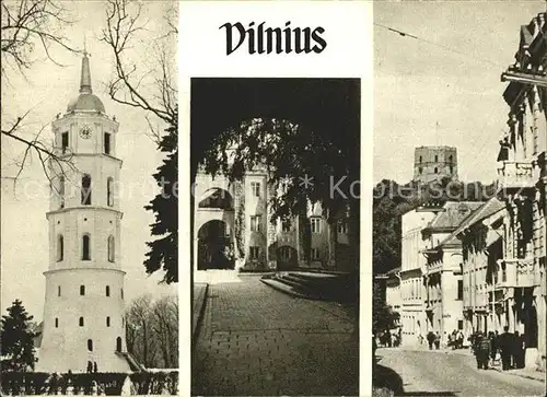 AK / Ansichtskarte Vilnius Glockenturm Gediminasplatz Universitaet Gorkistrasse Kat. Vilnius