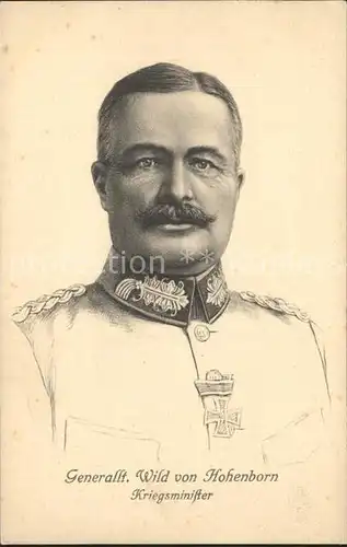 AK / Ansichtskarte Militaria Generaele Stab Deutschland Kriegsminister Generalleutnant wild von Hohenborn / Militaria /