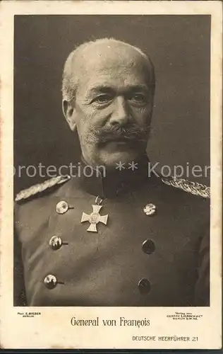 AK / Ansichtskarte Militaria Generaele Stab Deutschland General von Francois Orden WK 1 / Militaria /