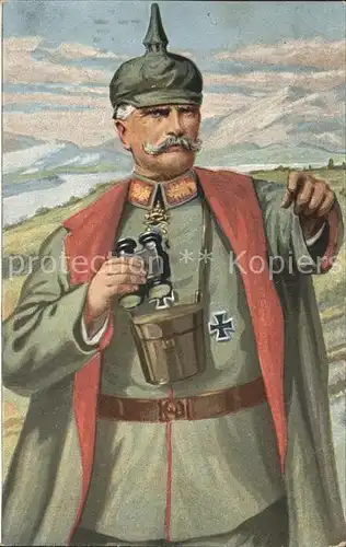 AK / Ansichtskarte Militaria Generaele Stab Deutschland Generalfeldmarschall von Mackensen Feldstecher orden  / Militaria /