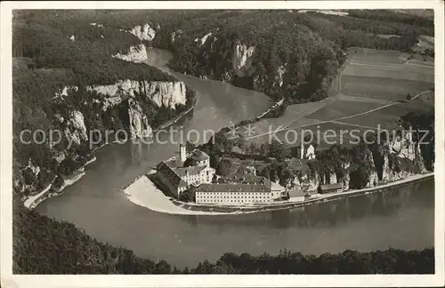 AK / Ansichtskarte Weltenburg Kelheim Fliegeraufnahme des Klosters und Donaudurchbruchs Kat. Kelheim