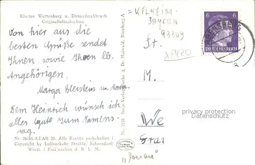 AK / Ansichtskarte Weltenburg Kelheim Fliegeraufnahme des Klosters und Donaudurchbruchs Kat. Kelheim