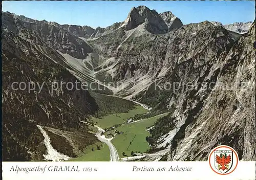 AK / Ansichtskarte Pertisau Achensee Alpengasthof Gramai im Falzthurntal Fliegeraufnahme Kat. Eben am Achensee