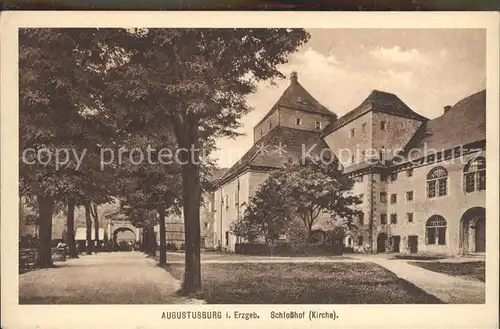 AK / Ansichtskarte Augustusburg Schloss Schlosshof Kat. Augustusburg
