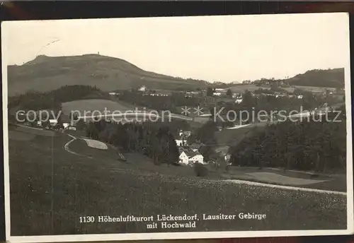 AK / Ansichtskarte Lueckendorf Panorama mit Hochwald Zittauer Gebirge Kat. Kurort Oybin