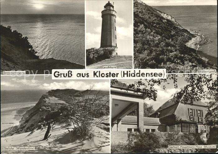 Kloster Hiddensee Sonnenuntergang Leuchtturm Dornbusch Steilufer