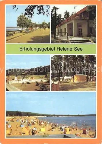 AK / Ansichtskarte Frankfurt Oder Erholungsgebiet Helene See Strand Promenade HO Gaststaette Freizeitsportanlage Zeltplatz Kat. Frankfurt Oder