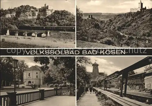 AK / Ansichtskarte Bad Koesen Rudelsburg Burg Saaleck Sanatorium Ernst Thaelmann Kunstgestaenge zur Barlachquelle 18. Jhdt. Denkmalschutz Kat. Bad Koesen