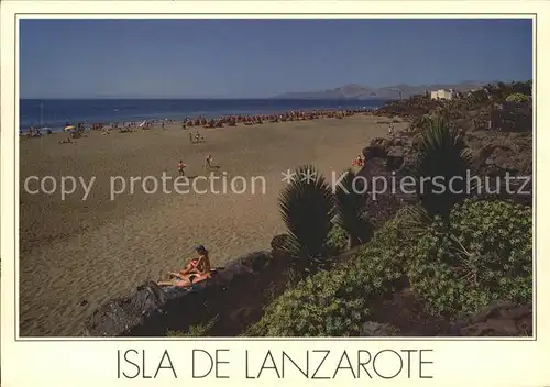 AK / Ansichtskarte Lanzarote Kanarische Inseln Puerto del Carmen Recuendo de instantes felices en las doradas