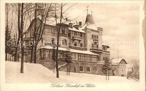 AK / Ansichtskarte Baerenfels Erzgebirge Kurhaus Kaiserhof im Winter Kat. Altenberg