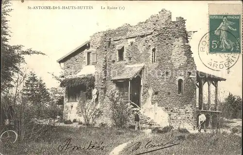 AK / Ansichtskarte Saint Antoine des Hauts Buttes Ruine Stempel auf AK / Montherme /Arrond. de Charleville-Mezieres