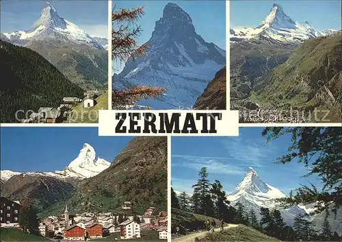 AK / Ansichtskarte Zermatt VS Panorama Matterhorn Walliser Alpen Kat. Zermatt