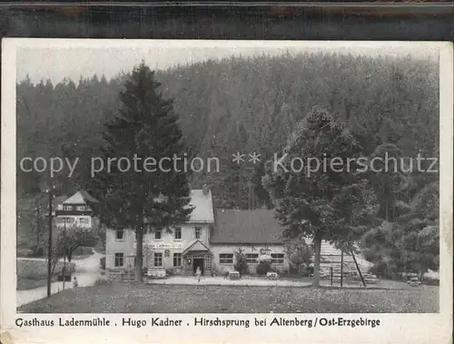 AK / Ansichtskarte Hirschsprung Gasthaus Ladenmuehle Kat. Altenberg