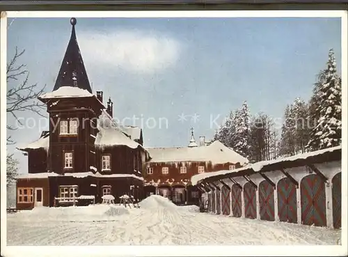 AK / Ansichtskarte Rehefeld Zaunhaus Berghotel Jagdschloss im Winter Kat. Altenberg