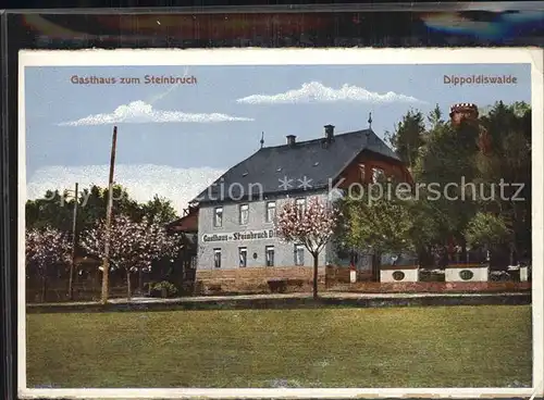 AK / Ansichtskarte Dippoldiswalde Osterzgebirge Gasthaus zum Steinbruch Baumbluete Kat. Dippoldiswalde