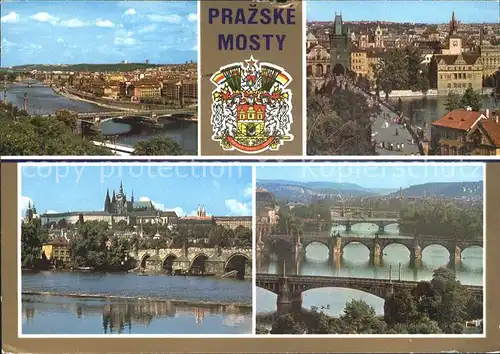 AK / Ansichtskarte Prag Prahy Prague Moldau Bruecke Altstadt Prager Burg Veitsdom Karlsbruecke Kat. Praha