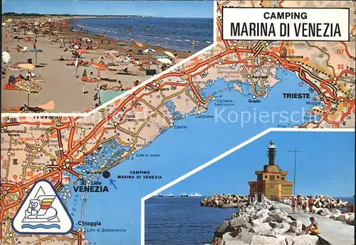 AK / Ansichtskarte Camping Marina di Venezia Venedig Lido Venezia carta geografica