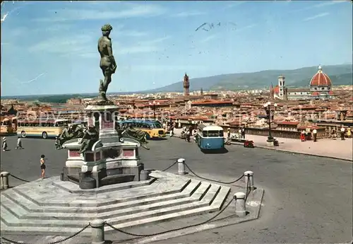 AK / Ansichtskarte Firenze Toscana Der David am Michelangelo Platz Statue Kat. Firenze