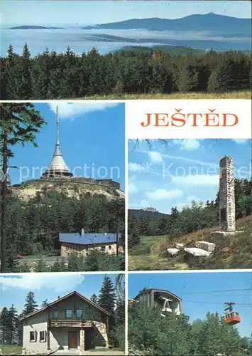 AK / Ansichtskarte Jested Panorama Jeschkengebirge Hotel Jested Bergbahn Kat. Jeschken
