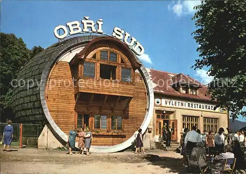 AK / Ansichtskarte Lazne Libverda Restaurace Obri sud Riesenfass Restaurant Kat. Bad Liebwerda