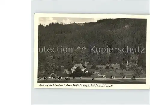AK / Ansichtskarte Oberpoebel Gaststaette Putzmuehle im oberen Poebeltal Kat. Schmiedeberg Osterzgebirge