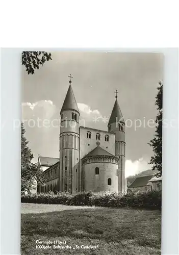 AK / Ansichtskarte Gernrode Harz 1000jaehrige Stiftskirche St Cyriakus Luftkurort Kat. Gernrode Harz