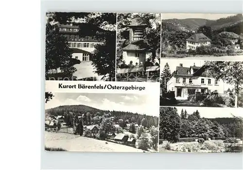 AK / Ansichtskarte Baerenfels Erzgebirge Teilansichten Kurort Kat. Altenberg
