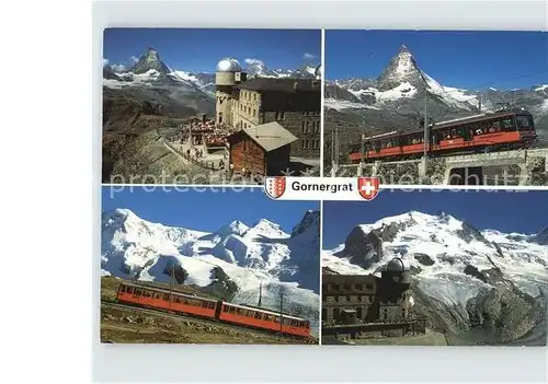 AK / Ansichtskarte Gornergrat Zermatt Bergbahn Kulmhotel Matterhorn Mt Cervin Gletscher Walliser Alpen Kat. Gornergrat