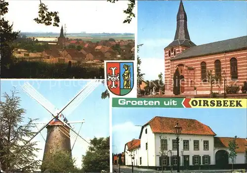 AK / Ansichtskarte Oirsbeek Ortsansicht mit Kirche Windmuehle