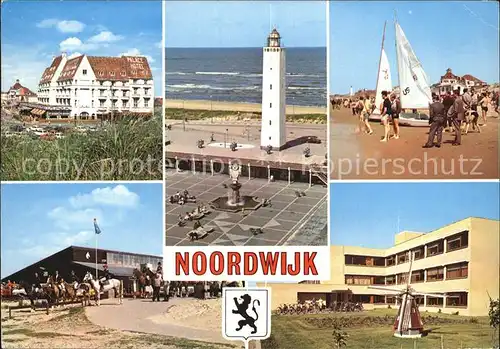 AK / Ansichtskarte Noordwijk aan Zee  Hotel Restaurant Leuchtturm Strand Reiten Windmuehle Kat. Noordwijk