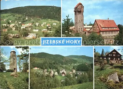 AK / Ansichtskarte Jizerske hory Bedrichov Rozhledna na Bramberku Janov nad Nisou Chata Kat. Tschechische Republik