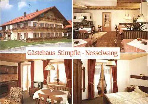AK / Ansichtskarte Nesselwang Gaestehaus Stimpfle Gaststube Fremdenzimmer Kat. Nesselwang