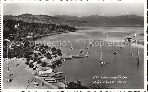 AK / Ansichtskarte Ouchy Port Lac Leman et les Alpes vaudoises Genfersee Alpen Kat. Lausanne