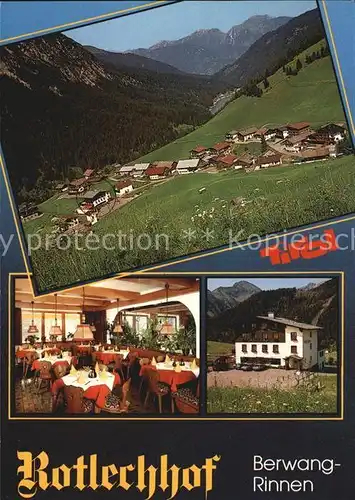 AK / Ansichtskarte Rinnen Tirol Gesamtansicht mit Alpenpanorama Gasthof Sportpension Rotlechhof Kat. Berwang