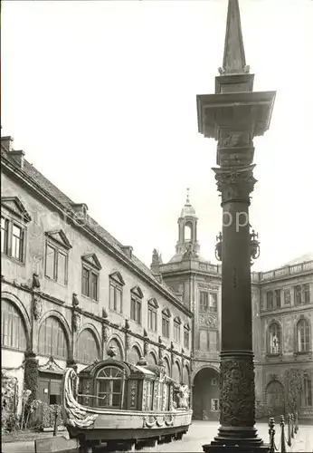 AK / Ansichtskarte Dresden Stallhof Johanneum Gewehrgalerie Saeule Pillnitzer Gondel Kat. Dresden Elbe