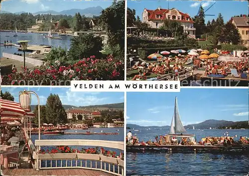 AK / Ansichtskarte Velden Woerther See Uferpromenade Badesteg Restaurant Terrasse Kat. Velden am Woerther See