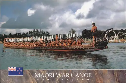 AK / Ansichtskarte Boote Maori War Canoe New Zealand Ngatokimatawhaorua Kat. Schiffe